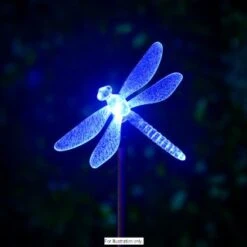 B&M Colour Changing Solar Stake Light - Dragonfly -Garden Supply Store 286951 colour changing stake solar light dragonfly
