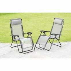 B&M Dakota Zero Gravity Relaxers - Grey 2pk