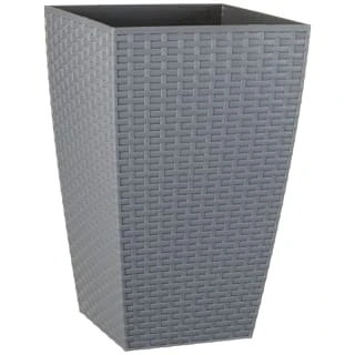 B&M Grey Rattan Effect Decorative Planter 45cm 1 B&M Grey Rattan Effect Decorative Planter 45cm