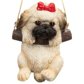B&M Swinging Dog Garden Ornament - Shih Tzu 2 B&M Swinging Dog Garden Ornament - Shih Tzu - Image 2