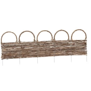 Deluxe Rattan Border Fence 92 X 28cm -Garden Supply Store 353567 wicker fence