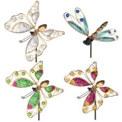 B&M Glitter Stake - Green Butterfly -Garden Supply Store 353659 glitter stakes main 2