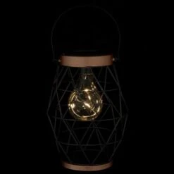 B&M Metal Hexagonal Solar Lantern - Copper 5 B&M Metal Hexagonal Solar Lantern - Copper -Garden Supply Store 353880 24cm metal hexagonal solar lantern copper trim