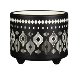 B&M Urban Eden Embossed Footed Planters 3pk - Black 7 B&M Urban Eden Embossed Footed Planters 3pk - Black -Garden Supply Store 366531 3pk urban eden plant pot on tripod stand black 3