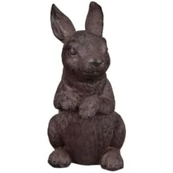 B&M Garden Rabbit Ornaments 2pk - Cast Iron Effect -Garden Supply Store 366608 2pk rabbit garden ornaments iron effect 2