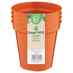 B&M Terracotta Plant Pots 4pk