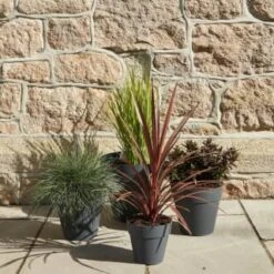 B&M Soho Pot Planter - Charcoal 38cm -Garden Supply Store 378389 385058 381595 soho planter charcoal 38cm 28cm 17cm 1