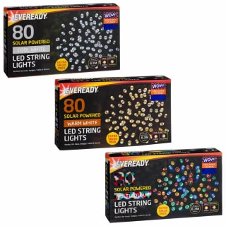 Eveready Solar Powered LED String Lights 80pk - Cool White 3 Eveready Solar Powered LED String Lights 80pk - Cool White - Image 3