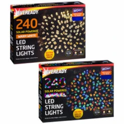Eveready Solar Powered LED String Lights 240pk - Warm White -Garden Supply Store 379220 379223 240pk eveready led string lights main