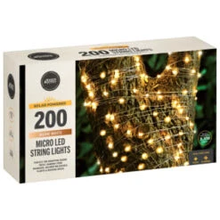 Solar Powered Micro LED Lights 200pk - Warm White 6 Solar Powered Micro LED Lights 200pk - Warm White -Garden Supply Store 379225 200 solar powered micro led string lights warm white 21