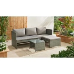 Sorrento Reversible Rattan Effect Corner Sofa Set 2pc -Garden Supply Store 379294 379446 sorrento reversible rattan corner set 3