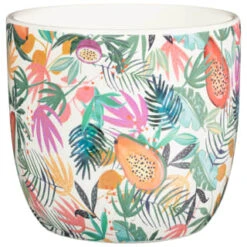B&M Superbloom Sun Ceramic Plant Pots 3pk - Floral -Garden Supply Store 379332 3pk superbloom ceramic plant pots floral 2