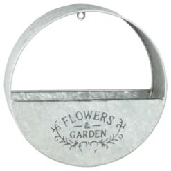 B&M Flowers And Garden Galvanised Wall Planter