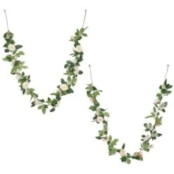 Artificial Rose Garland 180cm - Pink -Garden Supply Store 379984 180cm rose garland peach group