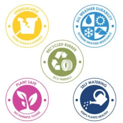 B&M Octavia Planter 38cm - Slate -Garden Supply Store 383769 383770 383772 383773 octavia planter slate pewter 28cm 38cm 3