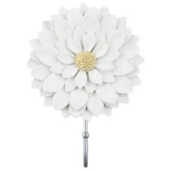 B&M Flower Wall Hook - Cream 7 B&M Flower Wall Hook - Cream -Garden Supply Store 392759 flower wall hook white 2