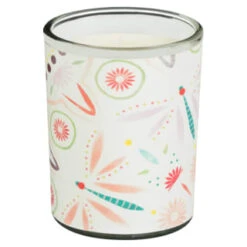 B&M Boho Garden Mini Printed Candles 3pk -Garden Supply Store 392778 3pk mini printed candles 3