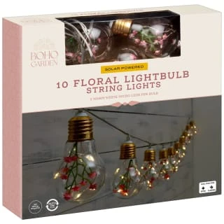 10 Solar Floral Lightbulb String Lights 3 10 Solar Floral Lightbulb String Lights - Image 3