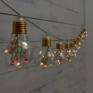 10 Solar Floral Lightbulb String Lights 1 10 Solar Floral Lightbulb String Lights