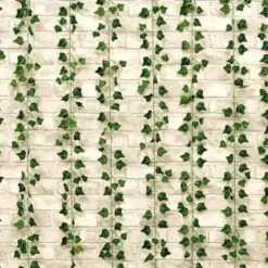 Solar Powered Artificial Ivy Leaf Curtain 180 X 180cm -Garden Supply Store 392924 180x180cm solar artificial ivy leaf curtain 2
