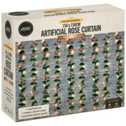 Artificial Rose Solar Curtain 7 Artificial Rose Solar Curtain -Garden Supply Store 392925 150x150cm artificial rose solar curtain 3