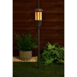 Solar Powered Flame Effect Tiki Torch -Garden Supply Store 392994 solar powered flame effect tiki torch 3
