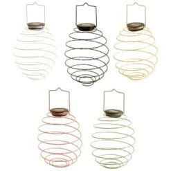 B&M Solar Powered Spiral Lantern - Black -Garden Supply Store 393012 solar powered spiral lantern group