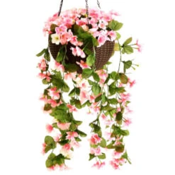 Solar Powered Artificial Floral Hanging Basket 8 Solar Powered Artificial Floral Hanging Basket -Garden Supply Store 393030 solar powered artificial floral hanging basket 4