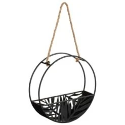 B&M Urban Eden Round Hanging Planter - Black
