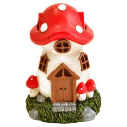 B&M Assorted Mushroom House Ornament With Glowing Solar Light 10 B&M Assorted Mushroom House Ornament With Glowing Solar Light -Garden Supply Store 393429 mushroom house ornament with glowing solar light 3