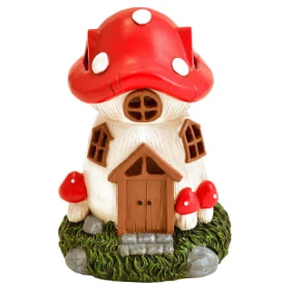 B&M Assorted Mushroom House Ornament With Glowing Solar Light 4 B&M Assorted Mushroom House Ornament With Glowing Solar Light - Image 4