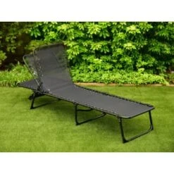 Vancouver Premium 3 Position Folding Relaxer Bed - Black 7 Vancouver Premium 3 Position Folding Relaxer Bed - Black -Garden Supply Store 395731 vancouver premium 3 position folding relaxer bed 2